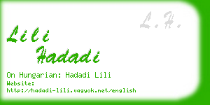 lili hadadi business card